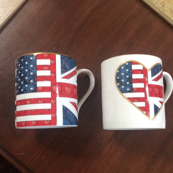 Halcyon Days "A Very Heart & A Very Special Relationship Flag" cup mug England - Picture 2 of 5